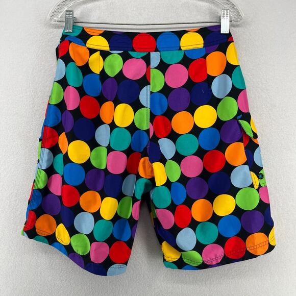 LOUDMOUTH Shorts 30 Disco Balls Swim Trunk Boardshort Drawstring Black - Picture 2 of 14
